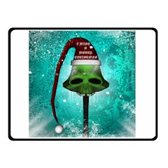 I Wish You A Merry Christmas, Funny Skull Mushrooms Double Sided Fleece Blanket (small) 