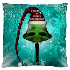 I Wish You A Merry Christmas, Funny Skull Mushrooms Large Flano Cushion Cases (two Sides) 