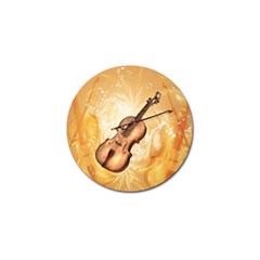 Wonderful Violin With Violin Bow On Soft Background Golf Ball Marker (10 Pack)