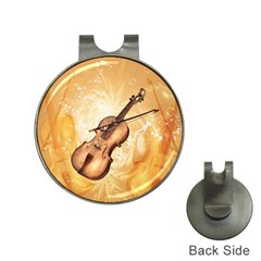 Wonderful Violin With Violin Bow On Soft Background Hat Clips With Golf Markers by FantasyWorld7