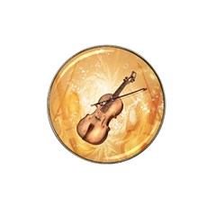 Wonderful Violin With Violin Bow On Soft Background Hat Clip Ball Marker