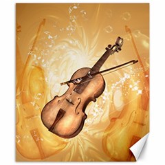 Wonderful Violin With Violin Bow On Soft Background Canvas 8  X 10  by FantasyWorld7