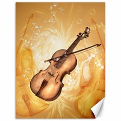 Wonderful Violin With Violin Bow On Soft Background Canvas 12  X 16   by FantasyWorld7