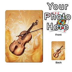 Wonderful Violin With Violin Bow On Soft Background Multi-purpose Cards (rectangle)  by FantasyWorld7