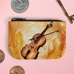 Wonderful Violin With Violin Bow On Soft Background Mini Coin Purses by FantasyWorld7