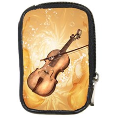 Wonderful Violin With Violin Bow On Soft Background Compact Camera Cases by FantasyWorld7