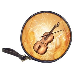 Wonderful Violin With Violin Bow On Soft Background Classic 20-cd Wallets by FantasyWorld7