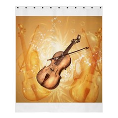 Wonderful Violin With Violin Bow On Soft Background Shower Curtain 60  X 72  (medium)  by FantasyWorld7