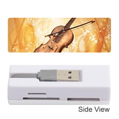 Wonderful Violin With Violin Bow On Soft Background Memory Card Reader (stick)  by FantasyWorld7