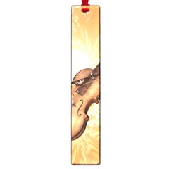 Wonderful Violin With Violin Bow On Soft Background Large Book Marks