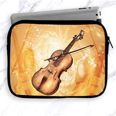 Wonderful Violin With Violin Bow On Soft Background Apple Ipad 2/3/4 Zipper Cases by FantasyWorld7