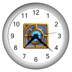 Hearthstone Update New Features Appicon 110715 Wall Clocks (silver)  by HearthstoneFunny