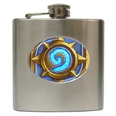 Hearthstone Update New Features Appicon 110715 Hip Flask (6 Oz) by HearthstoneFunny