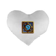 Hearthstone Update New Features Appicon 110715 Standard 16  Premium Flano Heart Shape Cushions by HearthstoneFunny