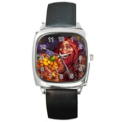 Hearthstone Gold Square Metal Watches