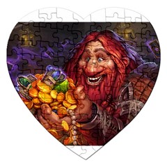 Hearthstone Gold Jigsaw Puzzle (heart) by HearthstoneFunny