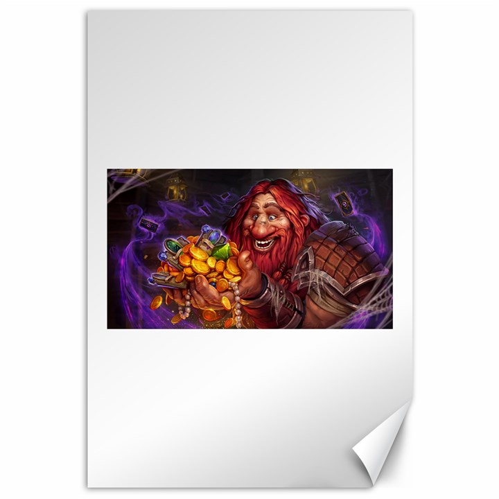 Hearthstone Gold Canvas 12  x 18  