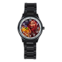 Hearthstone Gold Stainless Steel Round Watches