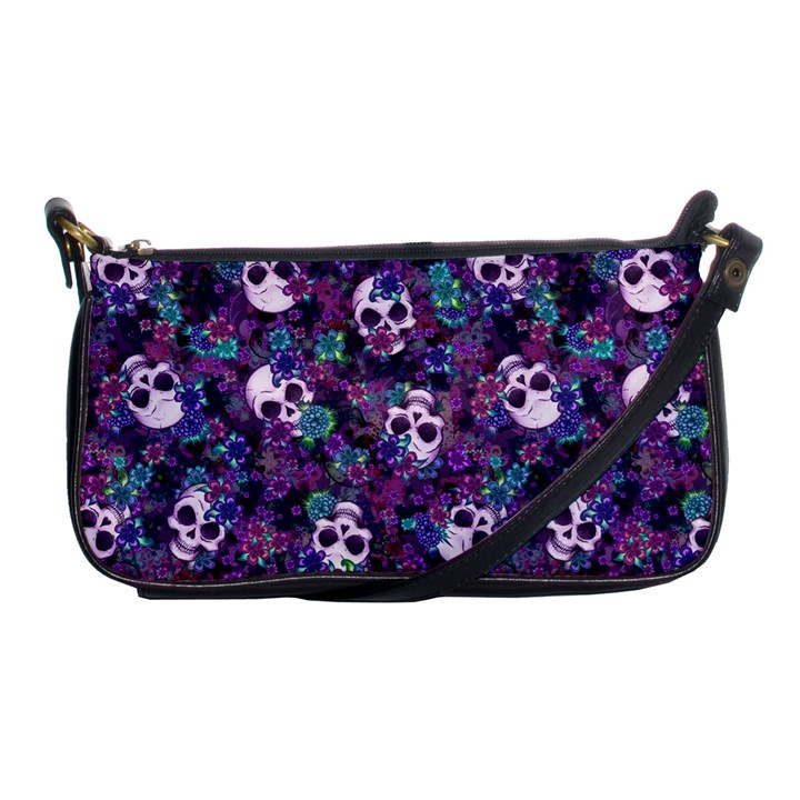 Flowers and Skulls Evening Bag