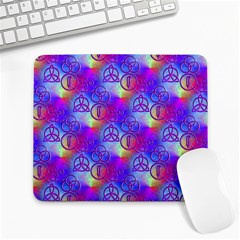 Rainbow Led Zeppelin Symbols Large Mouse Pad (rectangle) by SaraThePixelPixie