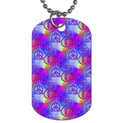 Rainbow Led Zeppelin Symbols Dog Tag (two-sided)  by SaraThePixelPixie