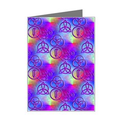 Rainbow Led Zeppelin Symbols Mini Greeting Card