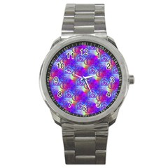 Rainbow Led Zeppelin Symbols Sport Metal Watch by SaraThePixelPixie