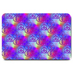 Rainbow Led Zeppelin Symbols Large Door Mat