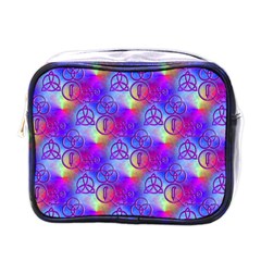 Rainbow Led Zeppelin Symbols Mini Travel Toiletry Bag (one Side) by SaraThePixelPixie