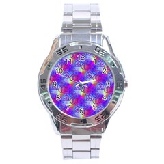 Rainbow Led Zeppelin Symbols Stainless Steel Watch