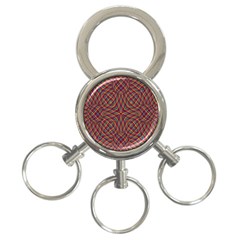 Trippy Tartan 3-ring Key Chain by SaraThePixelPixie