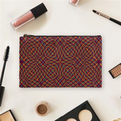 Trippy Tartan Cosmetic Bag (medium) by SaraThePixelPixie