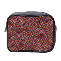 Trippy Tartan Mini Travel Toiletry Bag (two Sides) by SaraThePixelPixie