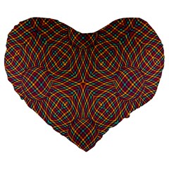 Trippy Tartan 19  Premium Heart Shape Cushion