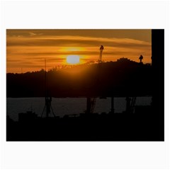 Aerial View Sunset Scene Of Montevideo Uruguay Large Glasses Cloth (2-side)