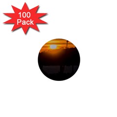 Aerial View Sunset Scene Of Montevideo Uruguay 1  Mini Buttons (100 Pack) 