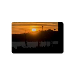 Aerial View Sunset Scene Of Montevideo Uruguay Magnet (name Card)