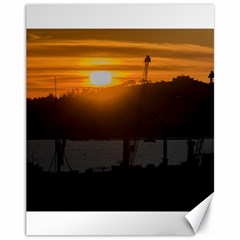 Aerial View Sunset Scene Of Montevideo Uruguay Canvas 11  X 14  