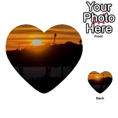 Aerial View Sunset Scene Of Montevideo Uruguay Multi-purpose Cards (heart) 