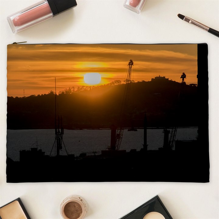 Aerial View Sunset Scene Of Montevideo Uruguay Cosmetic Bag (XXL) 