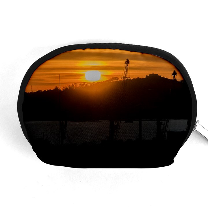 Aerial View Sunset Scene Of Montevideo Uruguay Accessory Pouches (Medium) 