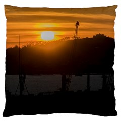 Aerial View Sunset Scene Of Montevideo Uruguay Standard Flano Cushion Cases (two Sides) 