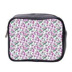 Purple Roses Mini Travel Toiletry Bag (two Sides) by 4SeasonsDesigns