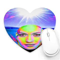 Sunshine Illumination Heart Mousepads by icarusismartdesigns