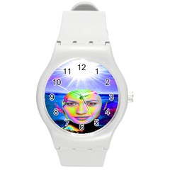 Sunshine Illumination Round Plastic Sport Watch (m)