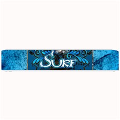 Surf, Surfboard With Water Drops On Blue Background Small Bar Mats