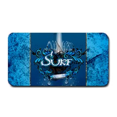 Surf, Surfboard With Water Drops On Blue Background Medium Bar Mats