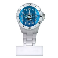 Surf, Surfboard With Water Drops On Blue Background Nurses Watches