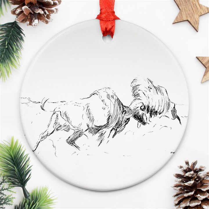 Buffalo / Bison gift Ornament (Round)