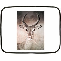 Antelope Horns Double Sided Fleece Blanket (mini)  by TwoFriendsGallery